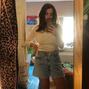 Vintage Anne Taylor Cream wrap top